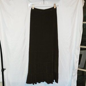 Ladies JOSTAR Tiered Slinky Skirt in Black - XL